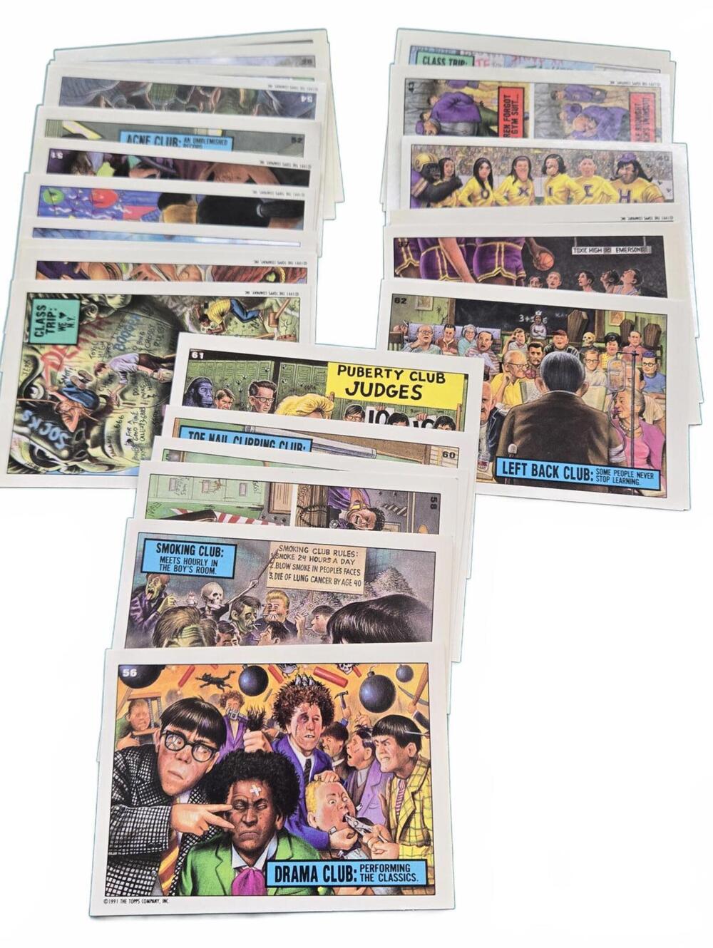 Trading Card / 1991 Topps Toxic High School / 29 Cards / No Duplicates